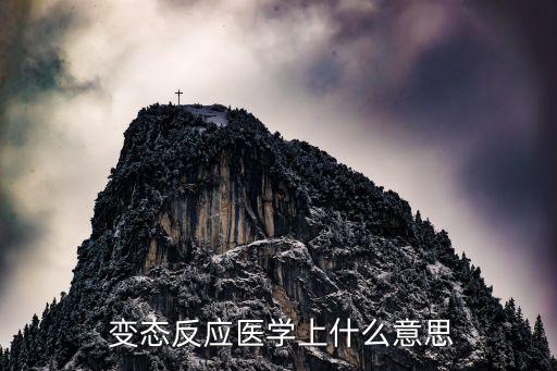  变态反应医学上什么意思