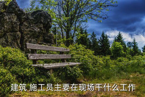  建筑 施工员主要在现场干什么工作