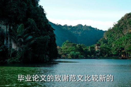 毕业论文的致谢范文比较新的