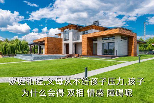 家庭和睦,父母从不给孩子压力,孩子为什么会得 双相 情感 障碍呢