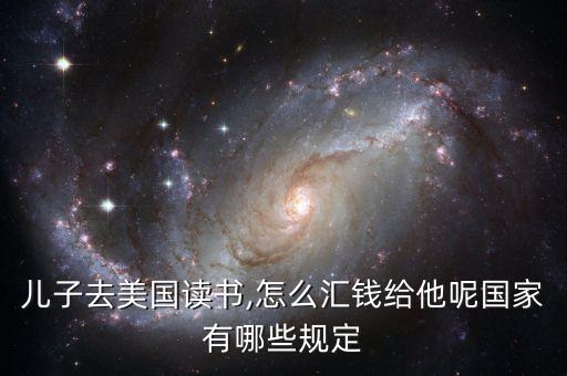 儿子去美国读书,怎么汇钱给他呢国家有哪些规定