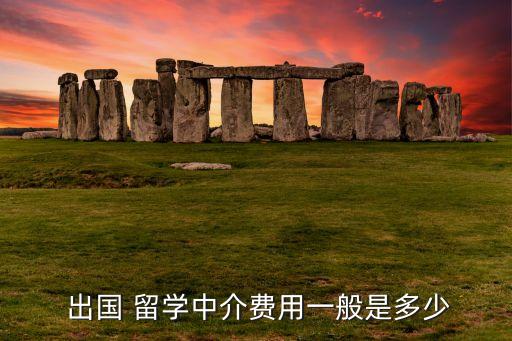  出国 留学中介费用一般是多少