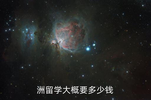 洲留学大概要多少钱